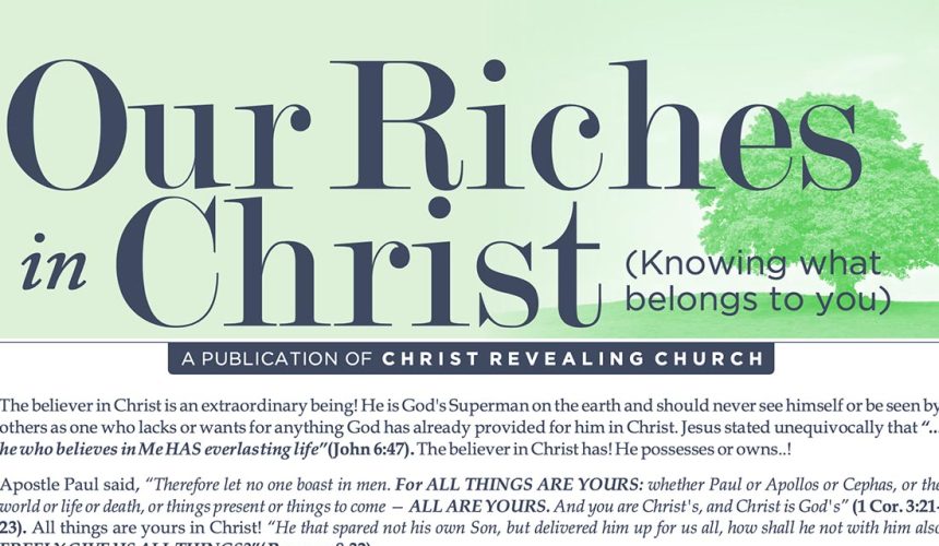 Epignosis Mag_Issue ii_Our Riches in Christ